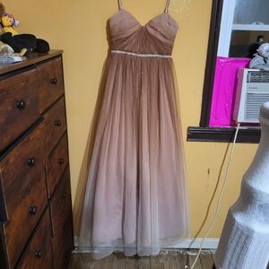 Shimmery Mauve Purple And Brown Ballroom Gown